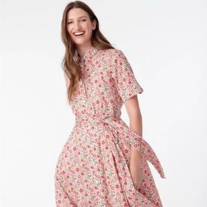 J.Crew Liberty floral Belted Midi Dress size 2P
